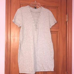 Gray T-shirt dress